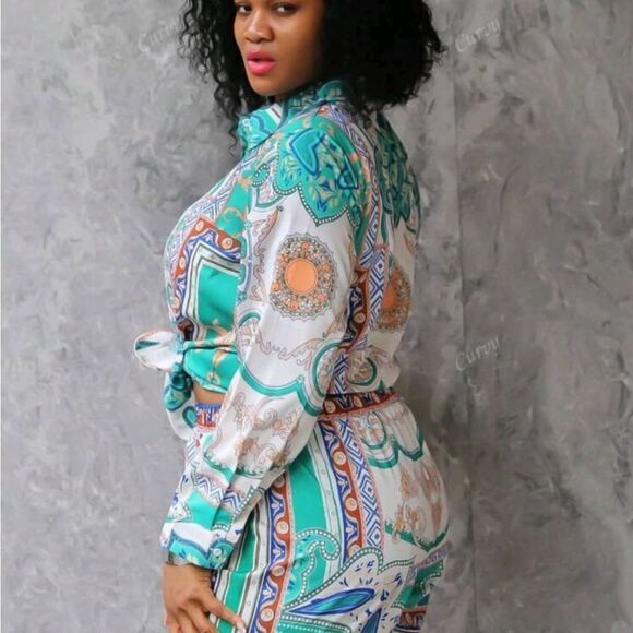 Colorful Patterned Two-Piece Set - Picture 3 of 4